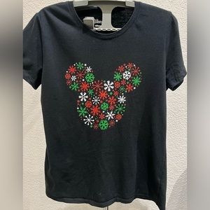 Kids Disney Christmas T Shirt; Black, size S